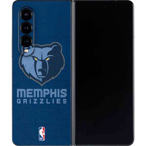 NBA Memphis Grizzlies Distressed Galaxy Z Fold4 5G Skin